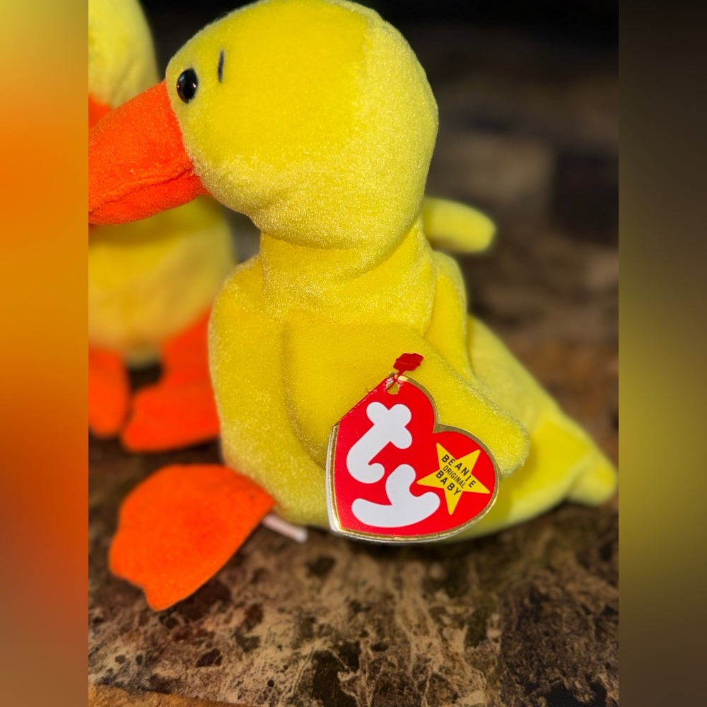 🦆 TY Beanie Baby Duck Lot Quackers & Duck-e (4 Total) - Picture 7 of 10